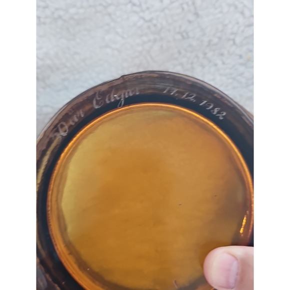 Humppila Bowl Vintage Amber Glass by Pertti Santalahti Finland Northern Lights - Picture 10 of 13